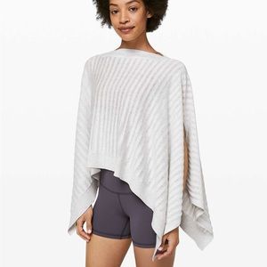 Lululemon Forward Flow Poncho - one size - heathered core ultra light grey